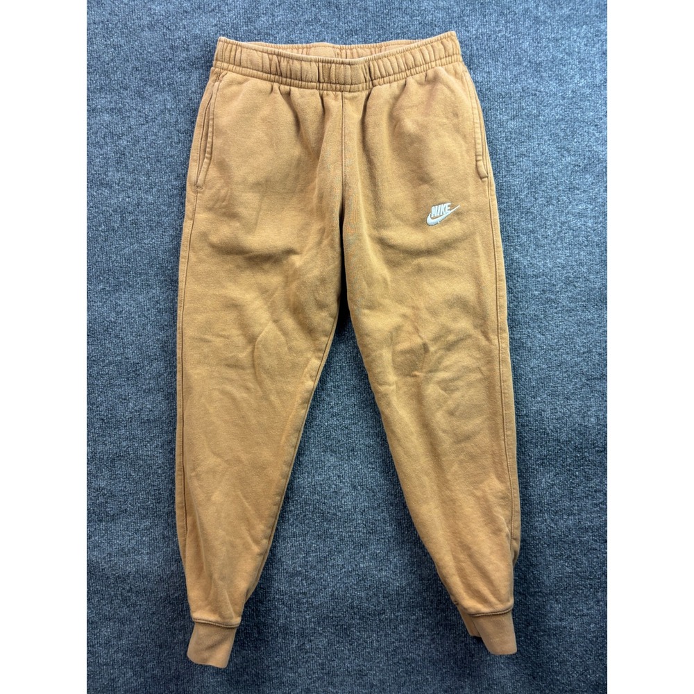 Nike Joggers Mens Small Tan Sportswear Club Fleece Sweatpants Athletic